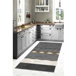 Aldora Gri-multi Dot Keçe Kaymaz Taban Modern Mutfak Saçaksız Halı Lb106-2