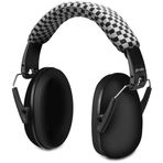 Alecto Baby BV-71BK çocuk kulak kepi, bebek ve küçük çocuklar için işitme koruması, festivaller ve okul için ideal, katlanabilir, 29 dB SNR, siyah