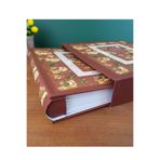 Aledo 10x15cm 500'lük Kutulu Çiçek Desenli Delüks Fotoğraf Albümü Ald-6506 (Turuncu)