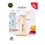 Aleeza Sporcu Matarası 400ml İçi Cam Dışı Silikon (Yürüyüş-Koşu-Öğrenci-Mama) renk karma
