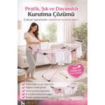 Alegra Home Concept Pembe Extra Kalın Borulu Çamaşır Kurutmalığı - Toz Pembe