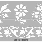 Aleks Melnyk No.260 Metal Şablon, Swirls, Süsler, Çiçekler Asma, Desenler, Bordür, Küçük Şablon, 1 PC, Ahşap Yakma Şablonu, Gravür, El işi, Koleksiyon Defteri, Sanat, Süslü