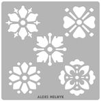 Aleks Melnyk No.291 Metal Şablon, Süs, Desenler, Çiçekler, Küçük Şablon, 1 PC, Ahşap Yakma Şablonu, Gravür, İşçilik, Karalama Defteri, Sanat, Süslü