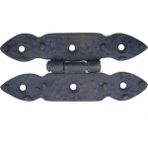 Alem Antika Tarz Dekoratif Pirinç Düğmeli Menteşe - 117X57 Mm, Oksit