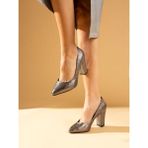 Alemdar Shoes CİTY Platin Kadın Topuklu Ayakkabı