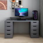 Alen 150 cm 8 Çekmeceli Çalışma & Oyuncu Masası - Antrasit - 150x60x75