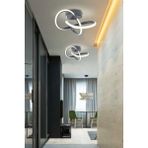Alen Modern Plafonyer Füme Beyaz Işık Tavana Sıfır (Tek Adet) Salon Mutfak Hol LED Avize - Antrasit - Seçenek 1