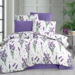 Alena Home %100 Pamuklu Desenli Tek Kişilik Nevresim Takımı - Mor - 160 x 240 cm