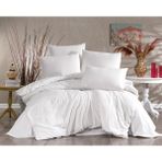 Alena Home Gold Serisi Düz Beyaz 240 x 260 cm Çift Kişilik Nevresim Takımı