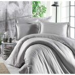 Alena Home Pamuk Saten Çift Kişilik Nevresim Takımı - 240 x 260 cm - Gri