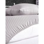Alena Home Pamuklu 180X200 Çift Kişilik Çizgili Lastikli Çarşaf Seti - 180 x 200 - Gri