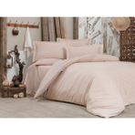 Alena Home Pamuklu Otel Serisi Çizgili Çift Kişilik Nevresim Takımı - Krem - 240 x 260 cm