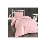 Alena Home Style Pamuklu Otel Serisi Çizgili Tek Kişilik Nevresim Takımı Pembe 160 x 220 AlenaNM164