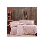 Alena Home Style Pamuklu Otel Serisi (Lastikli Çarşaflı) Çizgili Çift Kişilik Nevresim Takımı Pudra 180 x 200 AlenaNM307