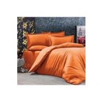 Alena Home Style Pamuklu Otel Serisi (Lastikli Çarşaflı) Çizgili Çift Kişilik Nevresim Takımı Turuncu 180 x 200 AlenaNM303