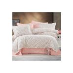 Alena Home Style%100 Pamuklu 120x200 Pembe Desenli Tek Kişilik Nevresim Takımı (Lastikli Çarşaflı) pembe 120x200 AlenaNM99