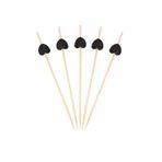 alenked Bambu Siyah Maça Kürdan 12 cm 50 Adet [Yeni]