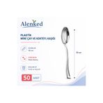 alenked Metal Görünümlü Plastik Çay Kaşığı 50'li
