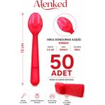 Alenked Mika Dondurma Kaşığı Kırmızı 2.6 gr 50 Adet