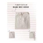ALERSS 40x50 Cm 3 Adet Hambez Kese - Kiloluk Bakliyat Saklama Torbası Meyve Sebze Erişte Ham Bez Kese