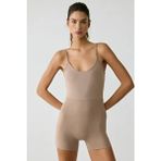 Alesıa Urban Beat Kadın Slim Fit Ip Askılı Training Vizon Tulum - Kahverengi
