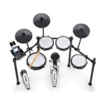 Alesis Nitro Max Kit - Elektronik Davul Seti, Dijital Bateri, Sessiz Mesh Pedli, 10 Inç Çift Bölgeli Trampet, Bluetooth, 440+ Otantik Ses, Drumeo, USB Mıdı, Tekme Pedalı