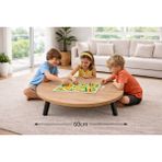 Alesta Life 60 cm Yuvarlak Katlanabilir Ahşap Yer Sofrası – Piknik ve Yer Oturma Düzenleri İçin Pratik Masa - 58 x 21 cm
