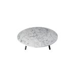 Alesta Life 70 Cm Çap - Beyaz Desenli Katlanabilir Yer Sofrası Hamur Açma Tahtası Oyun Masası - 21 Cm Yükseklik