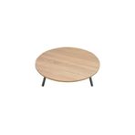 Alesta Life 80 Cm Çap - Ahşap Kaplama Katlanabilir Yer Sofrası Hamur Açma Tahtası Oyun Masası - 21 Cm Yükseklik 80x21 cm
