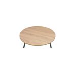 Alesta Life 80 Cm Çap - Ahşap Kaplama Katlanabilir Yer Sofrası Hamur Açma Tahtası Oyun Masası - 21 Cm Yükseklik