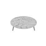 Alesta Life 80 Cm Çap - Beyaz M. Desenli Katlanabilr Yer Sofrası Hamur Açma Tahtası Oyun Masası - 21cm Yükseklik