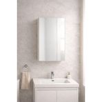 Alesta Life Aynalı Tek Kapaklı, 2 Bölmeli Lavabo Banyo Dolabı - Beyaz