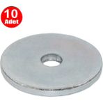 Alet Çantam 55MM Büyük Kalın Demir Pul Galvanizli Şase Vida Civata Pulu -10 Adet