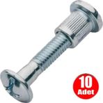 Alet Çantam Modül Mobilya Dolap Bağlantı Birleştirme Vidası 40mm - 10 Adet