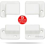 Alet Çantam Pvc Pimapen Pencere Sineklik Montaj Aparatı Bağlama Pabucu 5 Takım Set +vida (10x20 Profillere Uygundur) - 5’li