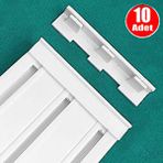 Aletçantam 3'lü Korniş Kapağı Geçmeli Ray Perde Son Kilidi - 10'lu Paket Beyaz