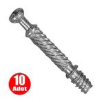 Aletcantam 6Mm Minifix Mili Mobilya Dolap Birlestirme Baglanti Vidasi - 10 Adet