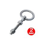 ALETÇANTAM 8mm Halkalı Somunlu Civata Kapı Kilit Askısı Vida -2 Adet 01609101101101