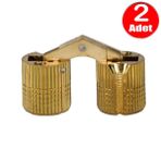 Aletcantam Gizli Masa Mentesesi 14Mm Metal Kirma Katlanir Mentese - 2 Adet