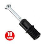 Aletçantam Kendinden Dübelli Minifix Mili Mobilya Dolap Bağlantı Vidası 8mm - 10 Adet