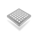 ALETÇANTAM Krom Yer Süzgeci Kare Gider Kapağı 10cmx10cm Paslanmaz Çelik Banyo Duş Yer Sİfonu Izgaralı Kapak