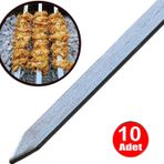 Aletcantam Tavuk Kanat Sis Yassi Demir Mangal Barbeku Ciger Kebap Sebze Sisi 50Cm - 10 Adet