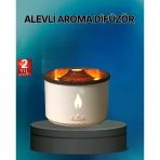 Alev Efektli Buhar Makinesi – Aromaterapi, Nemlendirme Işık Modlu Tasarım