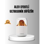 Alev Efektli Ultrasonik Uçucu Yağ Difüzörü 280ML Su Tanklı ve Sessiz Çalışm - HS5461-4862 - Çok Renkli