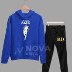 Alex De Souza Fotoğraf Forma Baskılı Unisex Kapüşonlu Kırmızı Kışlık Sweatshirt Eşofman Takımı - XL - Mavi