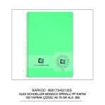 Alex Schoeller A5 70 gr 100 Yaprak Çizgili PP Kapak Spiralli Defter