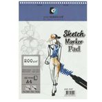 Alex Schoeller ALX-0427 A4 200 GR 40 Lı Spiralli Sketch-Marker Pad