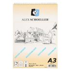 Alex Schoeller ALX-822 90 GR A3 60 Yaprak Spiralli Eskiz Bloknot