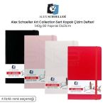 Alex Schoeller Art Collection Sert Kapak 140 gr 80 Yaprak 13x21 cm Çizim Defteri