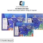 Alex Schoeller Art Watercolor Pad Spiralli 300 gr 12 Yaprak Sulu Boya Defteri